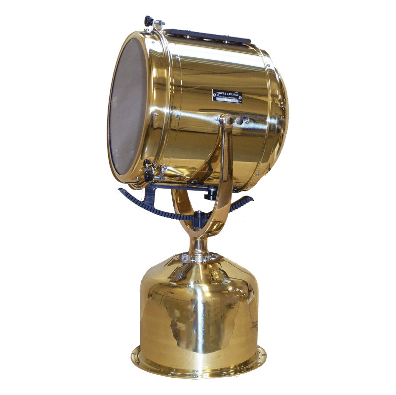 cut out image of Carlisle and Finch's Halogen Searchlight in gold